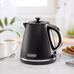 Daewoo Stirling Kettle and Toaster Bundle Pyramid Set 1.7L Rapid Boil 2 Slice - Black