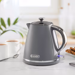 Daewoo Stirling Kettle and Toaster Bundle Pyramid Set 1.7L Rapid Boil 2 Slice - Grey