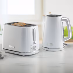 Daewoo Stirling Jug Kettle and Toaster Bundle Set 1.7L Rapid Boil 2 Slice - White