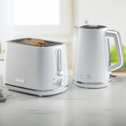 Daewoo Stirling Jug Kettle and Toaster Bundle Set 1.7L Rapid Boil 2 Slice - White
