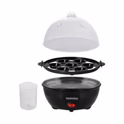 Daewoo Essentials 7 Portion Egg Boiler for Boiled Eggs with Soft-Hardness Indicator