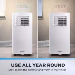 Daewoo 4-in-1 9000 BTU Smart Air Conditioner Dehumidifier Portable AC Unit  WIFI Air con with Dehumidifier + Heater + Fan Cooler 2 Speed Auto Swing