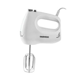 Daewoo Essentials 150W Compact Hand Mixer at 5 Speed & 2 Whisk Attach White