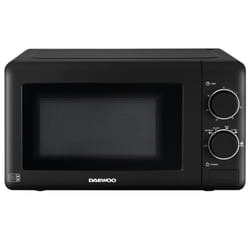 Daewoo 20L 800W Manual Microwave 5 Power Setting 30Min Timer Defrost Black