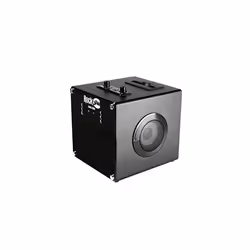 RJSC01BK Singcube 5Watt Rechargeable Bluetooth Karaoke Machine with Two Microphones Voice Changing Effects LED Lights Black