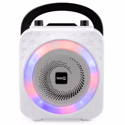 8-Watt Rechargeable Bluetooth Karaoke Machine with Two Microphones, Voice Changing Effects & LED Lights - Black - Additional view 6