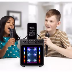 RockJam 10-Watt Rechargeable Bluetooth Karaoke Machine with Two Microphones, Voice Changing Effects & LED Lights - Additional view 6