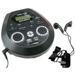 Steepletone Groove CD Discman, Built-In SPEAKERS, Ultra Compact Personal CD Player, Bluetooth Transmitter (to Speaker/Headphones). Inc Power Adapter.