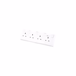 4 Way Switched Fused 13 Amp Converter Socket 1 or 2 Gang Sockets to 4 Gang