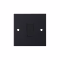 Selectric DSL11-01 Light Switch 1 Gang 2 Way SP 10A (Matt Black)