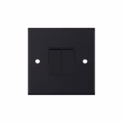 Selectric DSL11-02 Light Switch 2 Gang 2 Way SP 10A (Matt Black)