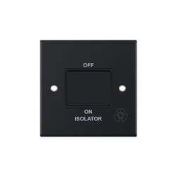Selectric DSL11-08 Fan Isolator Switch TP 10A (Matt Black)