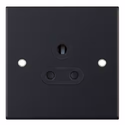 Selectric DSL11-26 Unswitched Roundpin Socket 5A 1 Gang (Matt Black)