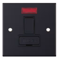Selectric DSL11-29 Switched Spur Connection Unit + Neon 13A Matt Black