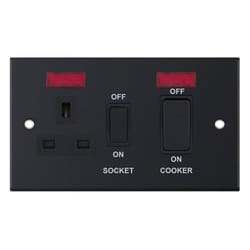 Selectric DSL11-31 Cooker Control Unit with Neons 45A (Matt Black)