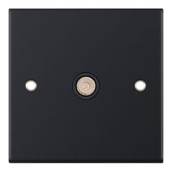 Selectric DSL11-33 TV Aerial Coaxial Socket 1 Gang (Matt Black)