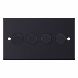 Selectric DSL11-67 LED Dimmer Switch 4 Gang 2 Way 5-100W (Matt Black)
