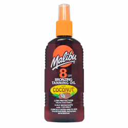 Malibu Bronzing Tanning Oil 200ml SPF8 with Coconut