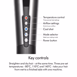 Dyson Airstrait Straightening iron Steam Copper, Nickel 1600 W 1.98 m