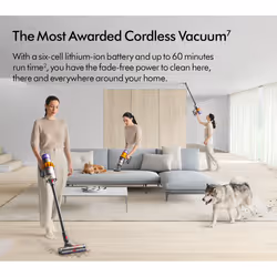 Dyson V15 Detect Absolute 2-in-1 stick vacuum Battery Dry Bagless Nickel, Yellow - Additional view 7