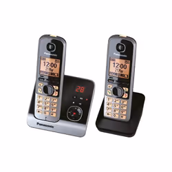 Panasonic KX-TG6722, DECT telephone, 100 entries, Black