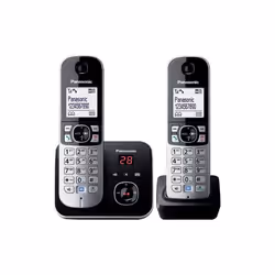 DECT cordless telephone with large white LCD and elegant design (One Additional Handset & Charger Station Supplied)- Larg ...