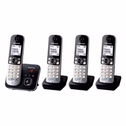 DECT cordless telephone with large white LCD and elegant design (Three Additional Handsets & Charger Stations Supplied) - ...