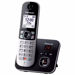 Panasonic KX-TG6861, DECT telephone, Wireless handset, Speakerphone, 200 entries, Caller ID, Black, Grey