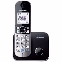 Panasonic KX-TG6811, DECT telephone, Speakerphone, 120 entries, Caller ID, Black