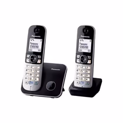 Panasonic KX-TG6812, DECT telephone, Speakerphone, 120 entries, Caller ID, Black, Silver