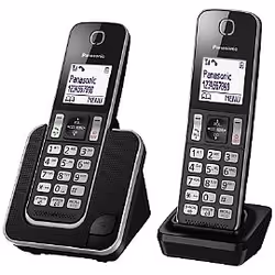 Panasonic KT-TGD312, DECT telephone, Speakerphone, 50 entries, Caller ID, Black