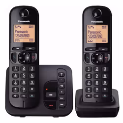 Panasonic KX-TGC222GB, DECT telephone, Speakerphone, 50 entries, Caller ID, Black