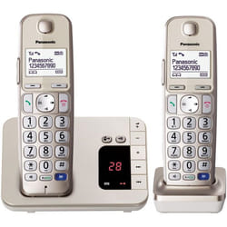 Panasonic KX-TGE222 DECT telephone Caller ID Champagne, Gold