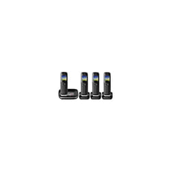 Panasonic KX-TGJ324EB Cordless Phone, Quad Handset