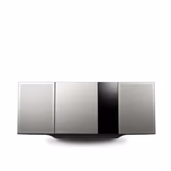 Panasonic Micro HiFi System SC-HC397, Home audio micro system, Silver, 40 W, 8 Ω, 10%, FM