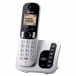 Panasonic DIG CORDLESS PH LCD HEAR AID TRIO DECT telephone Caller ID Black, Silver