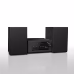 Panasonic SC-PM704, Home audio micro system, Black, 80 W, 2-way, 10 cm, 6 cm
