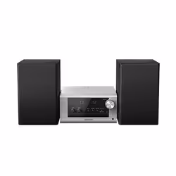 Panasonic SC-PM702, Home audio micro system, Black, Silver, 1 discs, 80 W, 2-way, 10 cm