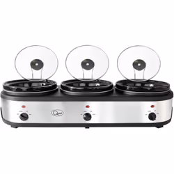 Quest 16530 3 Pot Electric Slow Cooker, Buffet Server & Food Warmer