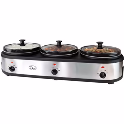 Quest 16530 3 Pot Electric Slow Cooker, Buffet Server & Food Warmer