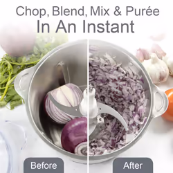 Quest 31559 Stainless Steel Food Chopper / 1.8L Capacity / Chop, Blend, Mix & PurÃ©e / 2 Speed Operation / Stainless-Steel Bowl / Clear Viewing Lid