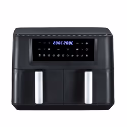 Quest 33779 Dual Air Fryer / 9L Total Capacity / Temperature Control & Preset Settings / 60 Minute Timer / LED Touch Controls ...