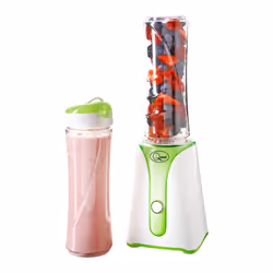 Quest 34009 Personal Blender & Smoothie Maker / 2 600ml Portable Bottles / Green