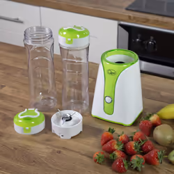 Quest 34009 Personal Blender & Smoothie Maker / 2 600ml Portable Bottles / Green