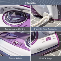 Quest 34030 1000W Portable Travel Steam Iron with 50ml Water Tank