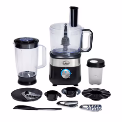 Quest 34800 Multifunctional Food Processor / 6-in-1 Chopper, Blender, Grinder & More / 2 Litre Bowl / 3 Speed Settings + Puls ...
