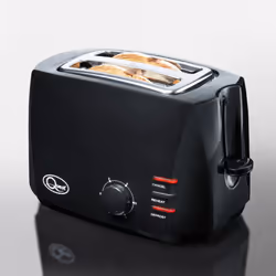 Quest 2 Slice Toasters with Extra Wide Slots / 6 Browning Levels / Reheat & Defrost / Crumb Tray & Cord Storage / 800W - Blac ...