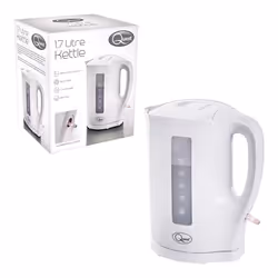 Quest 35019 1.7 Litre White Kettle / Spout Filter, Water Level Indicator