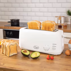 Quest 35049 4-Slice Toaster with Extra Wide Slots / 1400W, White