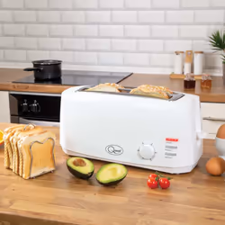 Quest 35049 4-Slice Toaster with Extra Wide Slots / 1400W, White